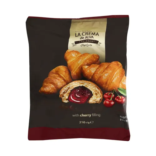 Круасан з начинкою зі смаком вишні La Crema de Alva м/у 210г