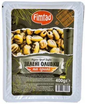 Оливки зелені Fimtad гриль без кісточок 400г