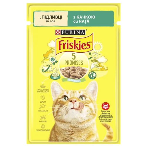Корм вологий Friskies з качкою для котів 85г