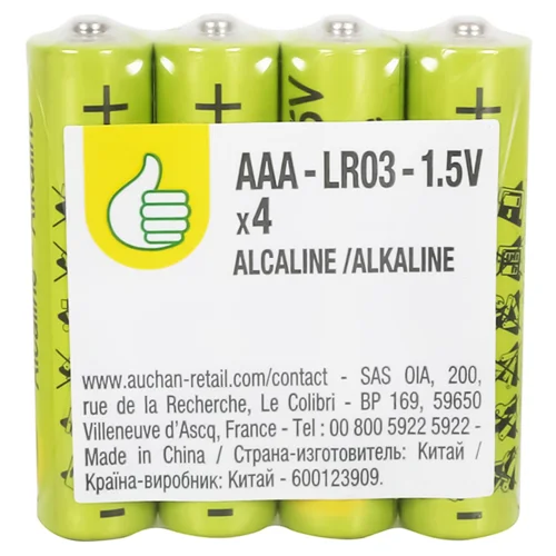 Батарейки Auchan Basic AАA 4шт