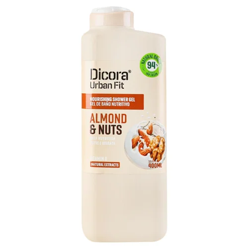 Гель для душу Dicora Urban Fit Мигдаль та горіхи з вітаміном В 400мл