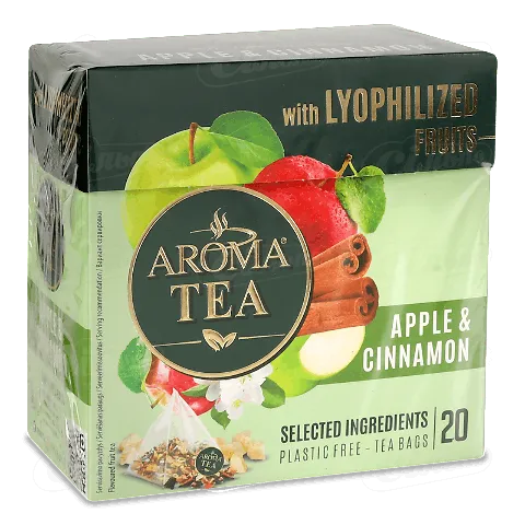 Чай чорний Aroma Tea з яблуком, 20*2г/уп