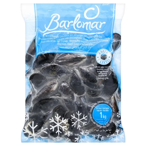 Мідії Barlomar варені у власному соку швидкозаморожені 1кг