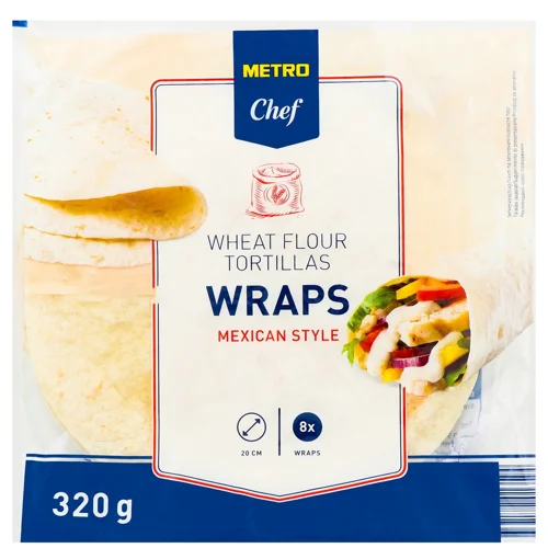 Тортилья Metro Chef пшенична 20см 8шт 320г