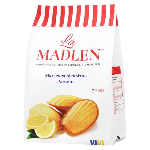 Мадленка бісквітна La Madlen Лимон 140г