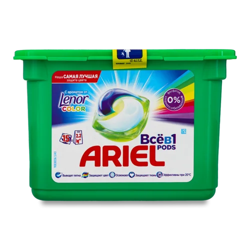 Миючий Засіб Рідкий Синтетичний у Розчинних Капсулах Touch of Lenor Fresh Ariel, 15х23.8г