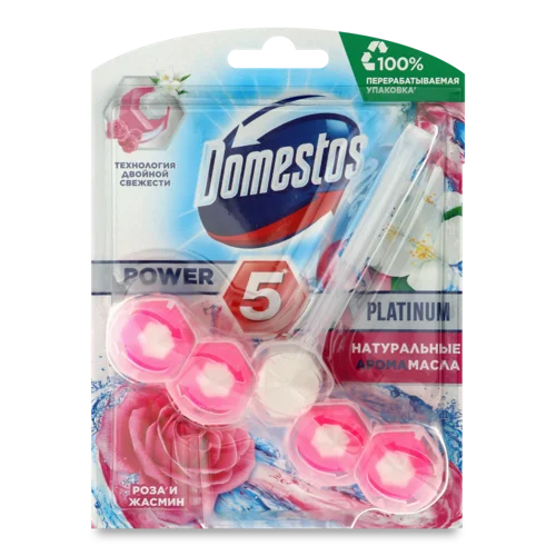 Блок для Очищення Унітаза Power 5+ Domestos 55г, в/ґ