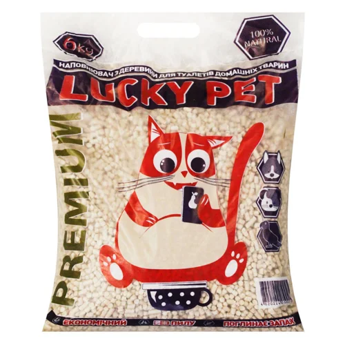 Наповнювач Lucky Pet Premium з деревини 6кг