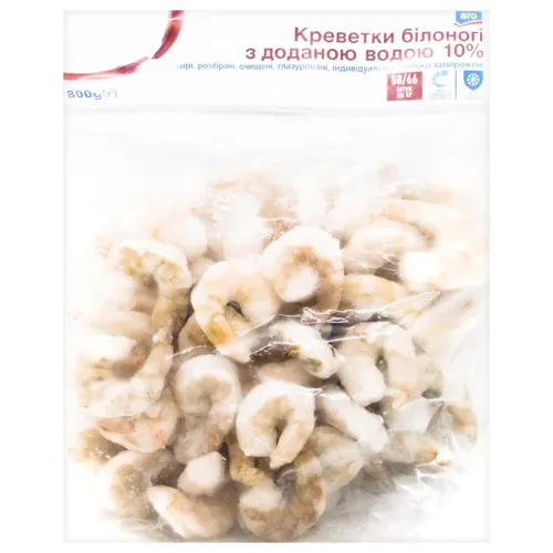 Креветки Aro очищені заморожені 58/66шт 800г