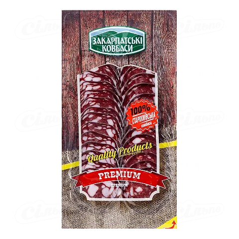 Ковбаса «Закарпатські ковбаси» «Старокиївська» сиров'ялена вищого ґатунку, 70г