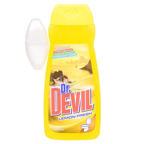 Гель Dr.Devil Lemon Fresh для чищення унітазів з кошиком 3в1 400мл