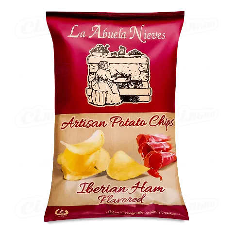 Чіпси La Abuela Nieves зі смаком іберійської шинки, 56г