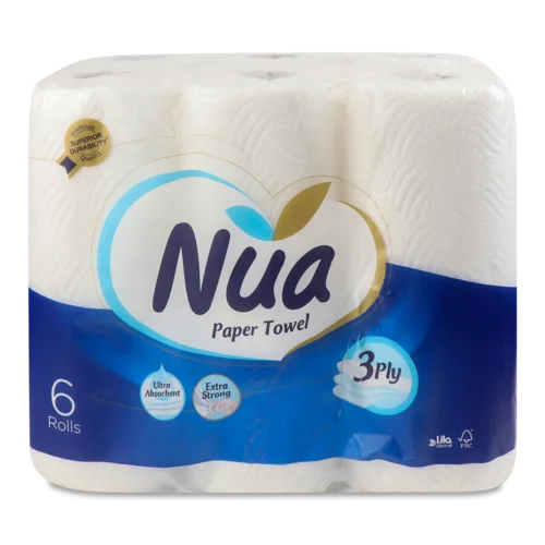 Рушники паперові Nua 3-шари, в/ґ, 3 шт