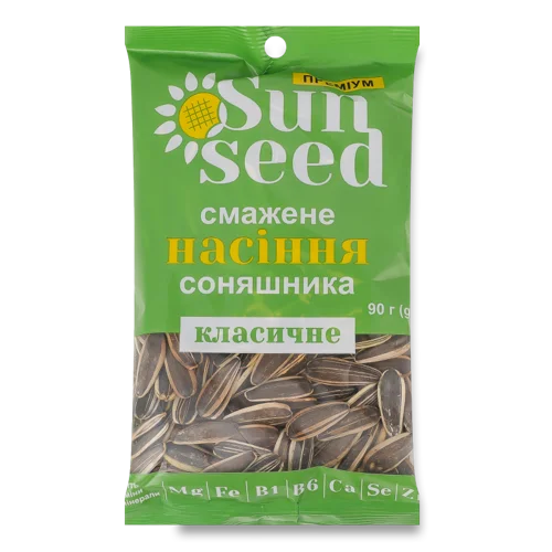 Насіння Соняшника Смажене Класичне Преміум SunSeed, м/у 90г