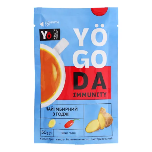 Концентрат напою безалкогольного Чай імбирний з годжі Immunity Yogoda д/п 50г