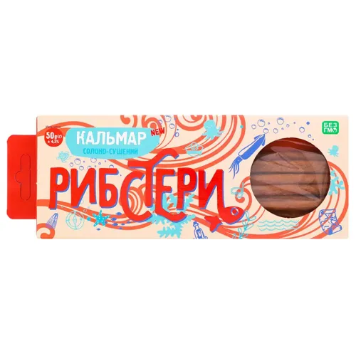 Кальмар сиров'ялений «Рибстер» 50г
