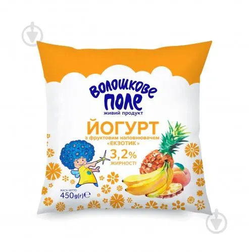 Йогурт Волошкове поле малина 3,2% п/е, 450г