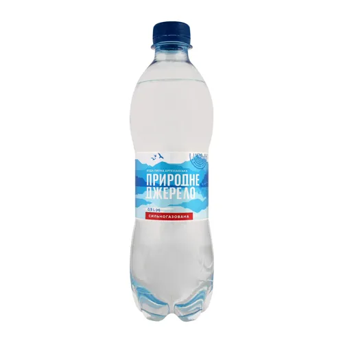 Вода мінеральна Природне Джерело сильногазована 0,5л