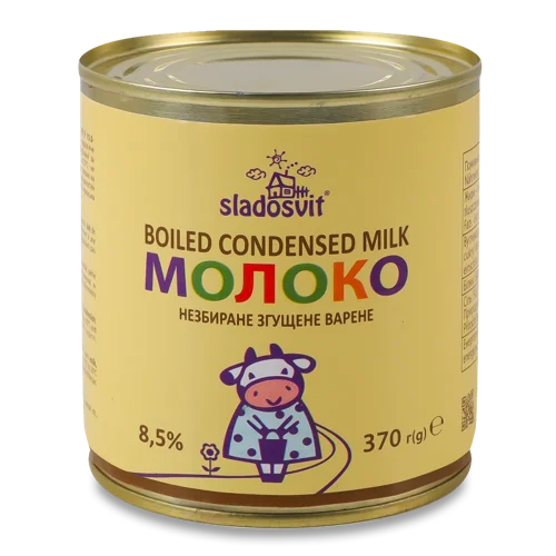 Згущене Молоко 8.5% Нежирне Варене, з/б 370г