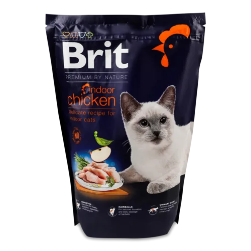 Корм для котів Brit Premium Nature Indoor з м'ясом курки, сухий