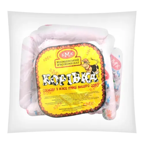 Сосиски БМК Корівка з м'яса птиці вищого сорту