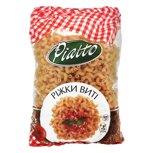 Вироби макаронні Ріжки виті Piatto м/у 900г