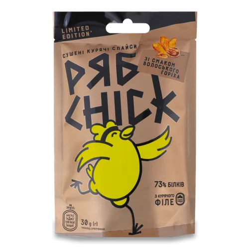 Слайси Курячі Сушені Зі Смаком Волоського Горіха, В/ґ, 30г