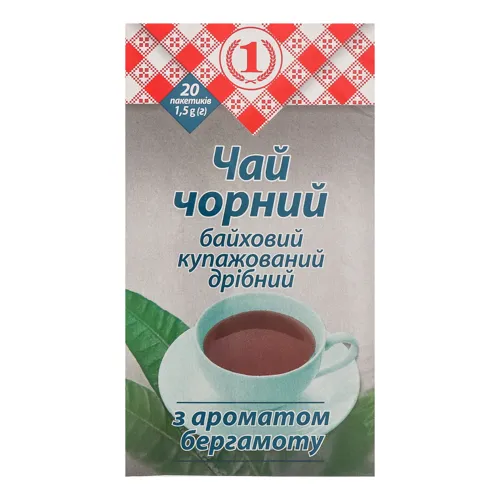 Чай чорний байховий купажний дрібний з ароматом бергамоту №1