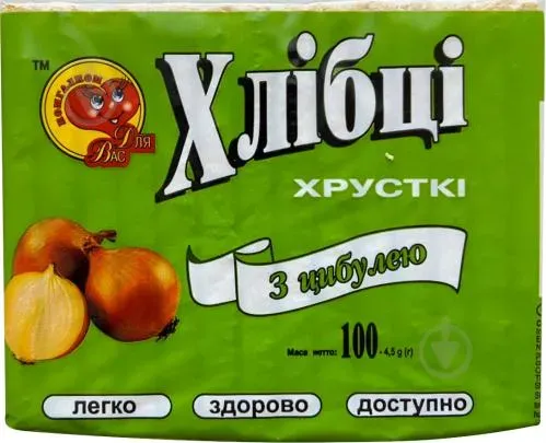 Хлібці хрусткі з цибулею 100г