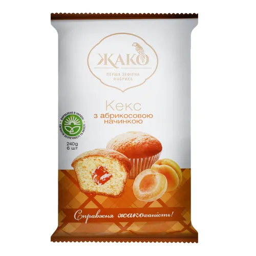 Кекс з абрикосовою начинкою Жако 240г