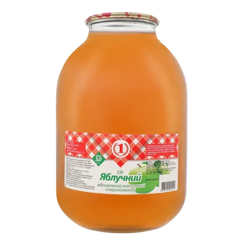 Сік освітлений стерилізований Яблучний №1