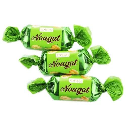 Цукерки Roshen Нуга з арахісом та м'якою карамеллю