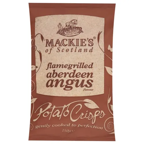 Чіпси Mackie's картопляні зі смаком яловичини абербін-ангус на грилі 150г
