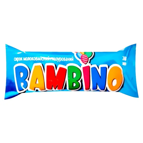 Сирок молоковмісний глазурований Бамбіно 26% жиру зі згущеним молоком 36г