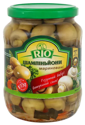 Шампіньйони Rio мариновані 690г