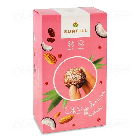 Цукерки SunFill з журавлиною та кокосом, 150г