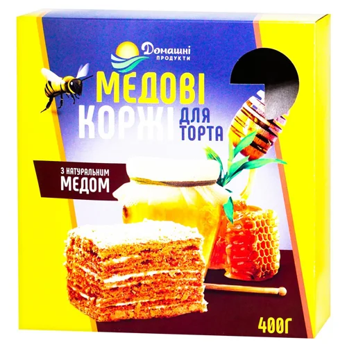 Коржі для торта Домашні продукти Медові 400г