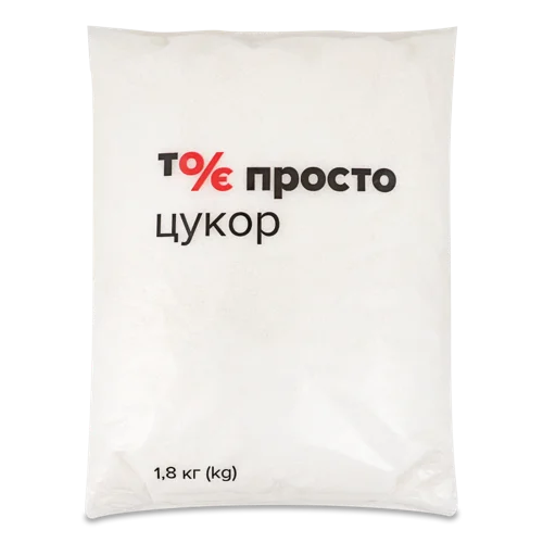 Цукор Білий Кристалічний Вищого Ґатунку, м/у 1.8 кг