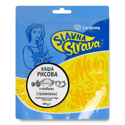 Каша Slavna Strava рис з ягодами сублімована 100г