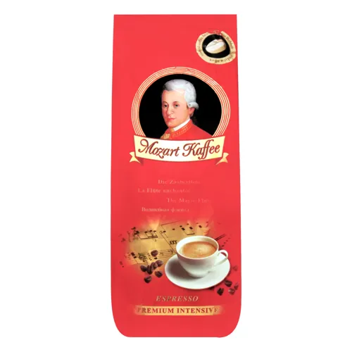 Кава натуральна смажена в зернах Espresso Premium Intensive Mozart Kaffe м/у 250г