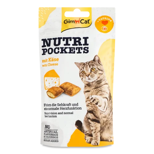 Крекери Для Котів З Начинкою З Сиру Nutri Pockets GimCat, В/ґ, 60г