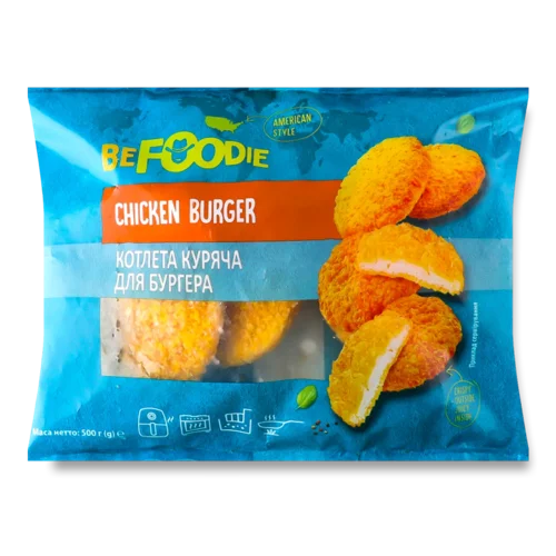 Котлета BeFoodie для бургера куряча в кукурудзяному паніруванні