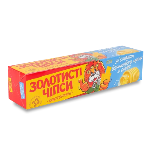 Чипси Картопляні Вершкове Масло З Сіллю Золотисті К/У, 100г