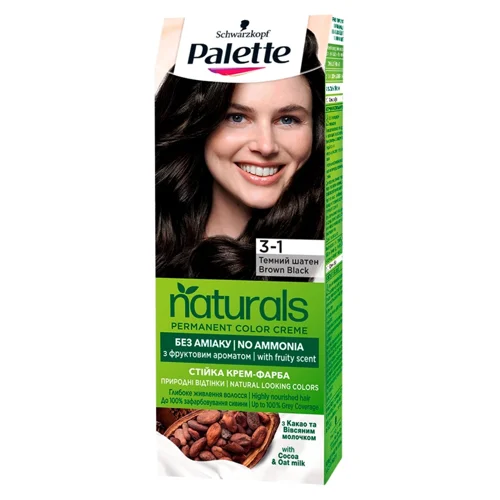 Фарба для волосся Palette Naturals без аміаку 3-1 темний шатен