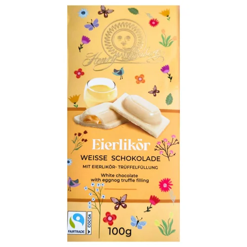 Шоколад білий Henry Lambertz яєчний лікер-трюфель 100г