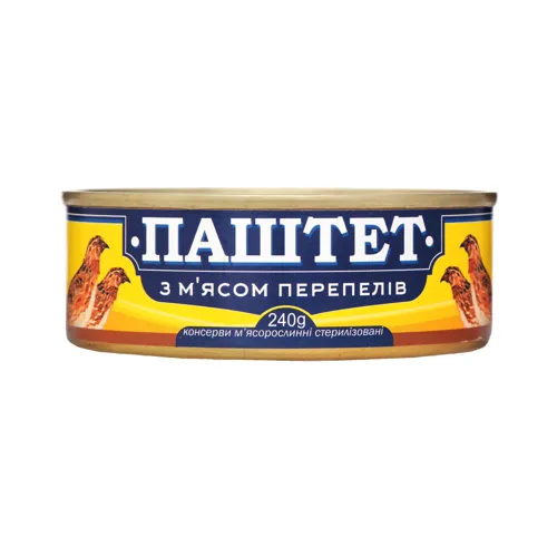 Паштет з м'ясом перепелів Онисс з/б 240г