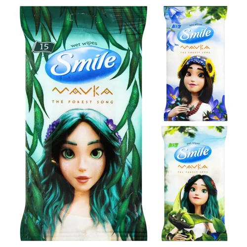 Серветки вологі Smile Mavka Mix 15шт