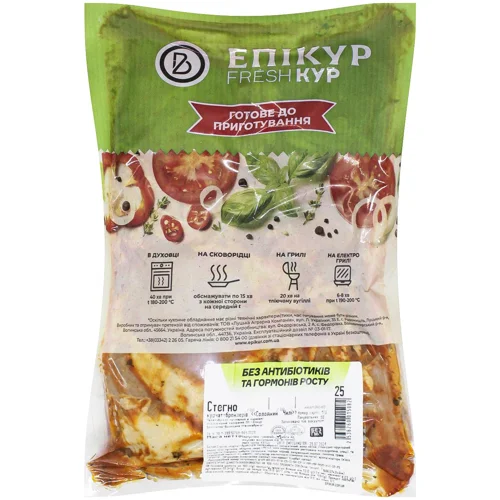 Стегно курчат-бройлерів Епікур Солодкий Чилі в маринаді охолоджене