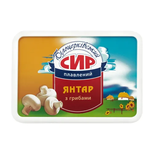 Сир плавлений 60% з грибами Янтар Білоцерківський