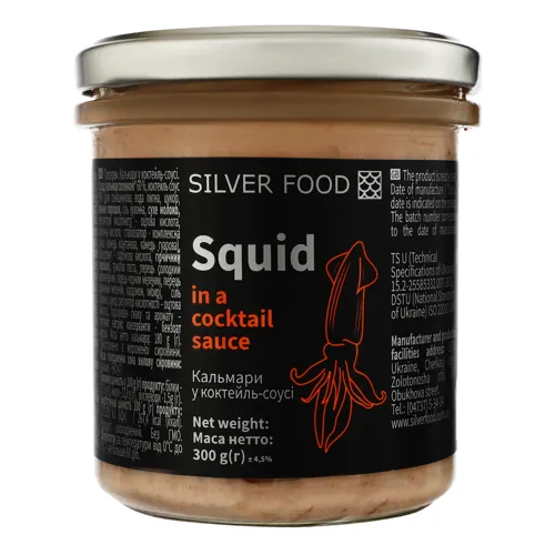 Кальмари у коктейль-соусі Silver Food с/б 300г